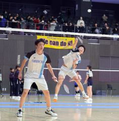 男子ダブルス準優勝の石田大智・愛澤彬組