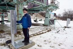 メムロスキー場に新たに設置された自動改札機