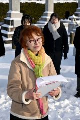 依田勉三翁没後100年墓参(金野和彦撮影)