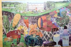 池田郵便局で絵手紙「青空」の作品展 4