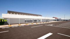 道の駅おとふけ増築棟(手前)のイメージ図